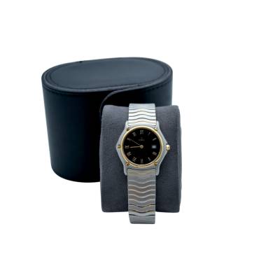 EBEL DATE SPORT CLASSIC WAVE 34MM GOLD&STEEL QUARTZ REF: 183903