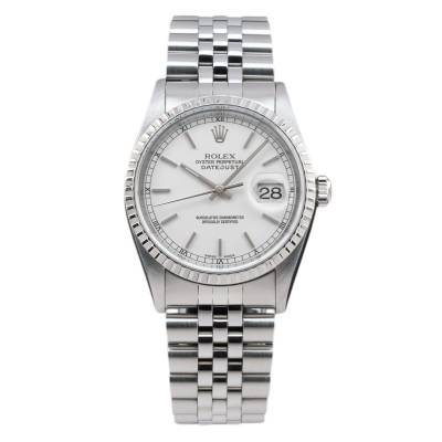 ROLEX DATEJUST 36 STEEL WHITE DIAL 1999 BOX REF:16220