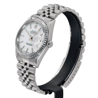 ROLEX DATEJUST 36 STEEL WHITE DIAL 1999 BOX REF:16220