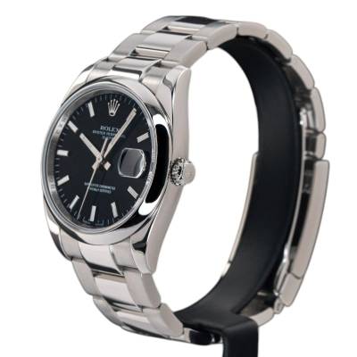 ROLEX OYSTER PERPETUAL DATE 34 STEEL BLACK DIAL 2006 FULL SET REF: 115200