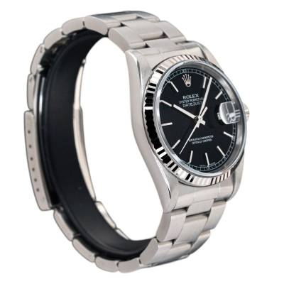 ROLEX DATEJUST 36 STEEL BLACK DIAL 2000 FULL SET REF: 16234