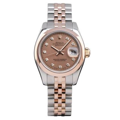 ROLEX LADY DATEJUST TWO-TONE ROSE GOLD STEEL JUBILEE ROSE GOLD DUST DIAL FULL SET 2006 REF: 179161