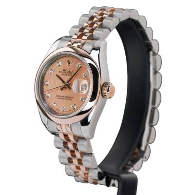 ROLEX LADY DATEJUST TWO-TONE ROSE GOLD STEEL JUBILEE ROSE GOLD DUST DIAL FULL SET 2006 REF: 179161