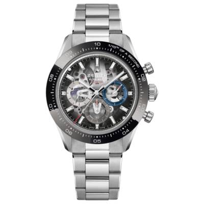 ZENITH CHRONOMASTER SPORT SKELETON 41MM STEEL OPEN WORKED DIAL REF:  03.3130.3600/01.M3130