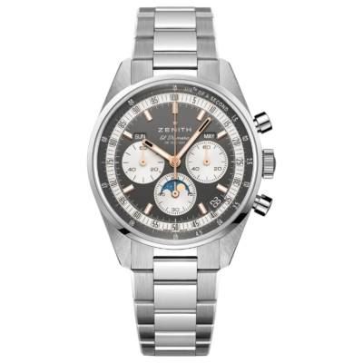 ZENITH CHRONOMASTER ORIGINAL TRIPLE CALENDAR CHRONOGRAPH 38MM GRAY DIAL REF: 03.3400.3610/39.M3200