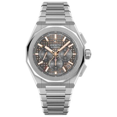 ZENITH DEFY SKYLINE CHRONOGRAPH 42MM STEEL SUNRAY GRAY DIAL REF: 03.9500.3600/02.I001