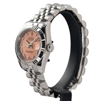 ROLEX LADY DATEJUST 26 STEEL JUBILEE SALMON ROMAN DIAL 2006 FULL SET REF: 179174