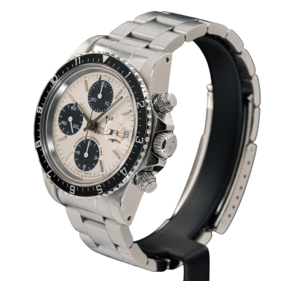 TUDOR OYSTERDATE BIG BLOCK CHRONOGRAPH 40 MM SILVER DIAL STEEL FULL SET 1996 REF: 79170