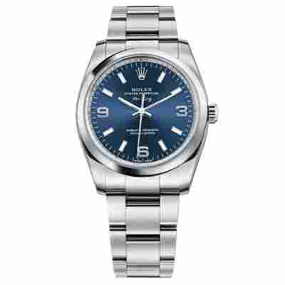ROLEX AIR KING 34MM BLUE DIAL AUTOMATIC REF: 114200