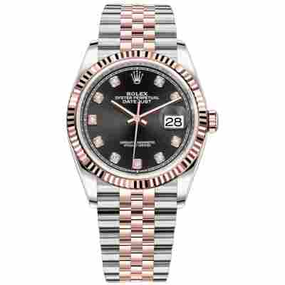 ROLEX DATEJUST 36MM ROSE GOLD JUBILEE DIAMONDS DIAL REF: 126231