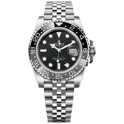 ROLEX GMT MASTER II BRUCE WAYNE 40MM STAINLESS STEEL CERAMIC JUBILEE REF: 126710GRNR