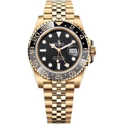 ROLEX GMT MASTER II 40MM YELLOW GOLD CERAMIC JUBILEE REF: 126718GRNR