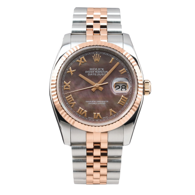 ROLEX DATEJUST 36 MM TWO-TONE MOP ROMAN DIAL FULL SET 2006 REF: 116231