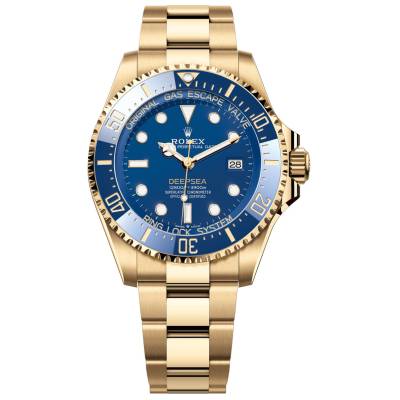 ROLEX DEEPSEA 44MM YELLOW GOLD BLUE CERAMIC OYSTER REF: 136668LB