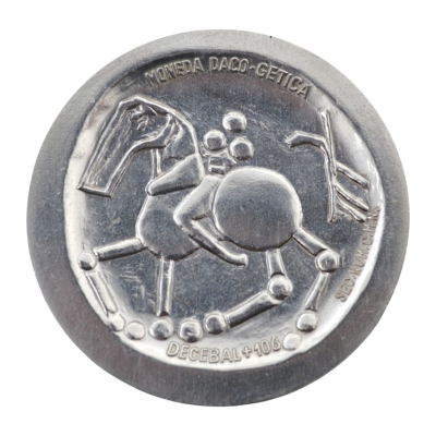 MEDALIE ANIVERSARA DIN ARGINT 800 DECEBAL "MONEDA DACO-GETICA"