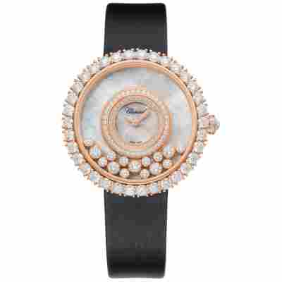 CHOPARD HAPPY DIAMONDS 38MM MOP DIAL ROSE GOLD QUARTZ REF: 204445-5001