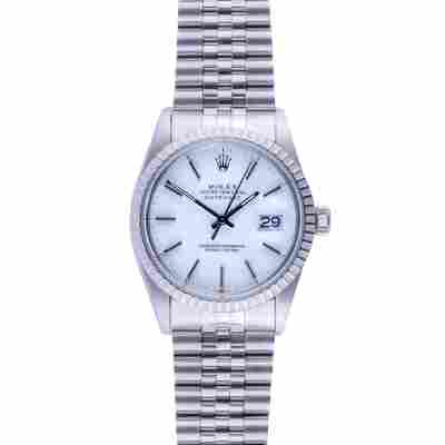 ROLEX OYSTER PERPETUAL DATEJUST JUBILEE WHITE 36MM REF: 16030