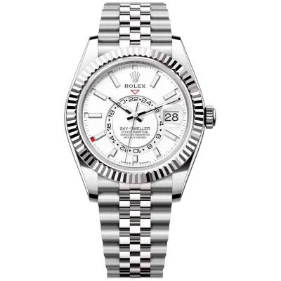 ROLEX SKY DWELLER 42MM STAINLESS STEEL WHITE DIAL JUBILEE REF: 336934 