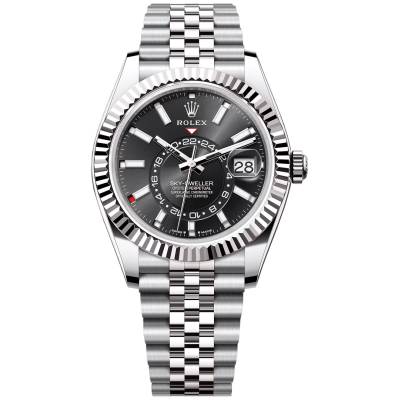 ROLEX SKY DWELLER 42MM STAINLESS STEEL BLACK DIAL JUBILEE REF: 336934 