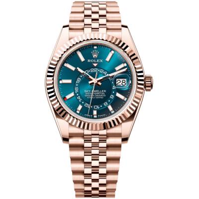 ROLEX SKY DWELLER 42MM EVEROSE BLUE DIAL JUBILEE REF: 336935