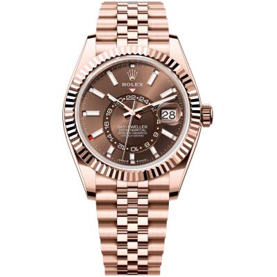 ROLEX SKY DWELLER 42MM EVEROSE CHOCOLATE DIAL JUBILEE REF: 336935