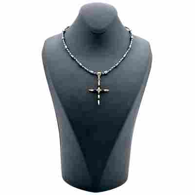 LANT SI PANDANT IN FORMA DE CRUCE DIN AUR GALBEN 14K_127527