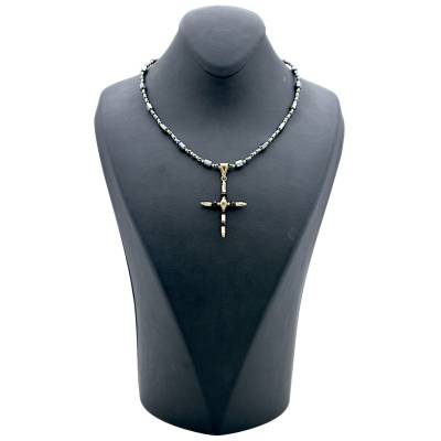 LANT SI PANDANT IN FORMA DE CRUCE DIN AUR GALBEN 14K_127527