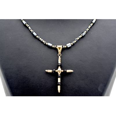 LANT SI PANDANT IN FORMA DE CRUCE DIN AUR GALBEN 14K_127527