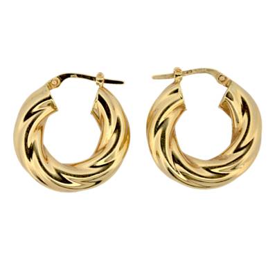 CERCEI ROTUNZI DIN AUR GALBEN 18K_127901