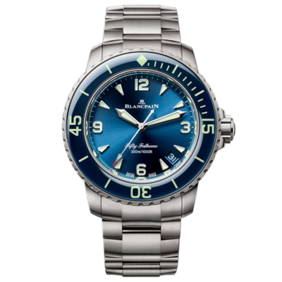 BLANCPAIN FIFTY FATHOMS 42.3 BLUE TITANIUM BRACELET AUTOMATIC REF: 501012B4098S