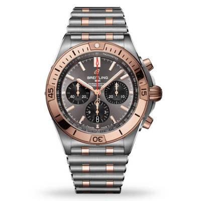 BREITLING CHRONOMAT B01 42 TWO TONE GREY DIAL BOX+PAPERS 2025 AUTOMATIC REF: UB0134101C1U1
