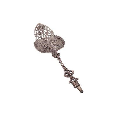 SPATULA PENTRU TORT DIN ARGINT 800 CU ELEMENTE DECORATIVE