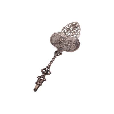 SPATULA PENTRU TORT DIN ARGINT 800 CU ELEMENTE DECORATIVE