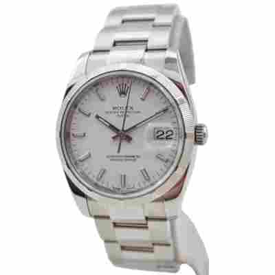ROLEX OYSTER PERPETUAL DATE 34MM STAINLESS STEEL FULL SET 2007 REF: 115210