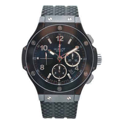 HUBLOT BIG BANG BLACK MAGIC 44 AUTOMATIC TITANIUM & CERAMIC BOX+PAPERS 2008 REF: 301.CX.130.RX