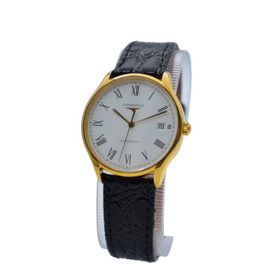 LONGINES LYRE AUTOMATIC 35MM GOLD PLATED STEEL WHITE DIAL REF: L4.760.2