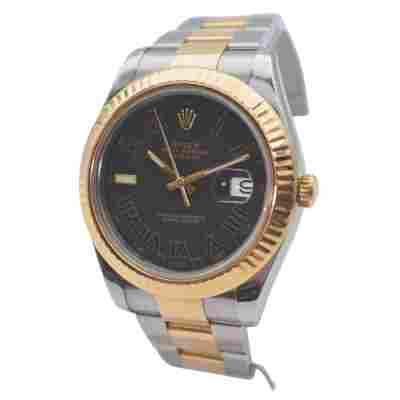 ROLEX DATEJUST II 41MM TWO TONE GREY ROMAN DIAL OYSTER AUTOMATIC REF: 116333