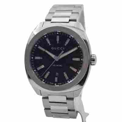 GUCCI GG2570 DATE 41MM STAINLESS STEEL BLACK DIAL QUARTZ REF: YA142301