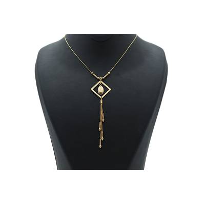 LANT CU PANDANT LUNG DIN AUR GALBEN 14K_131063