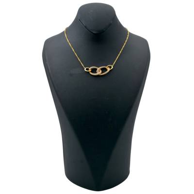 COLIER DIN AUR GALBEN 18K CU DIAMANTE NATURALE