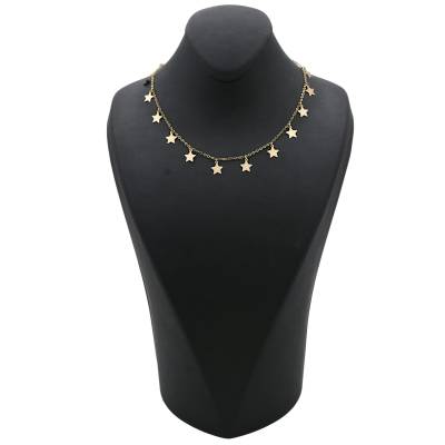 LANT CU MULTIPLE PANDANTE IN FORMA DE STEA DIN AUR GALBEN 14K_131169