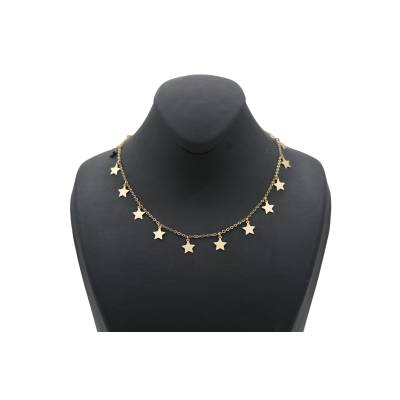 LANT CU MULTIPLE PANDANTE IN FORMA DE STEA DIN AUR GALBEN 14K_131169