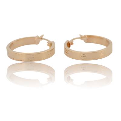 CERCEI ROTUNZI DIN AUR GALBEN 14K_130732