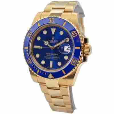 ROLEX SUBMARINER DATE 40MM FULL YELLOW GOLD BOX&PAPERS REF: 116618LB