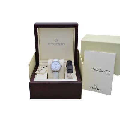 ETERNA TANGAROA LADIES 32MM STEEL MOD DIAL DIAMONDS BOX+PAPERS 2020 REF: 2947.50