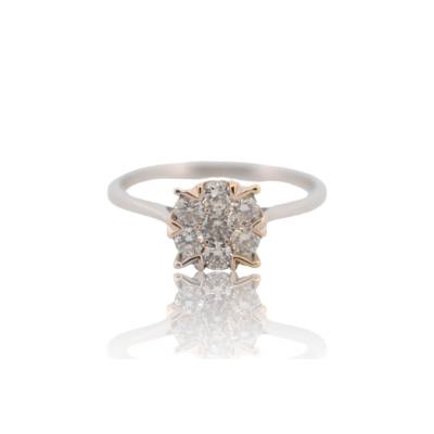 INEL DIN AUR ALB 18K CU DIAMANTE NATURALE_100475