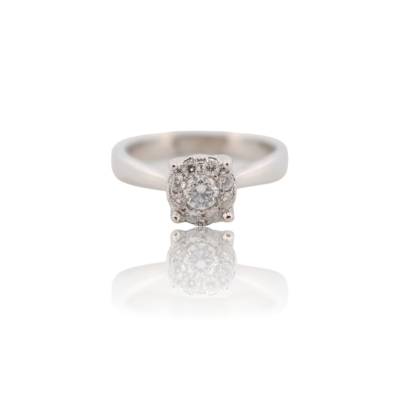 INEL DIN AUR ALB 18K CU DIAMANTE NATURALE_90174
