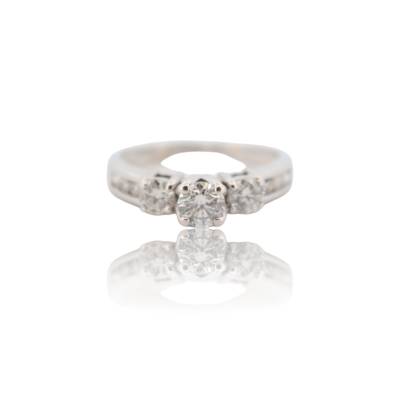 INEL DE LOGODNA DIN AUR ALB 14K CU DIAMANTE NATURALE_92746