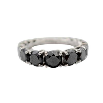 INEL DIN AUR ALB 18K CU DIAMANTE NEGRE NATURALE