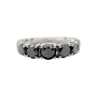 INEL DIN AUR ALB 18K CU DIAMANTE NEGRE NATURALE